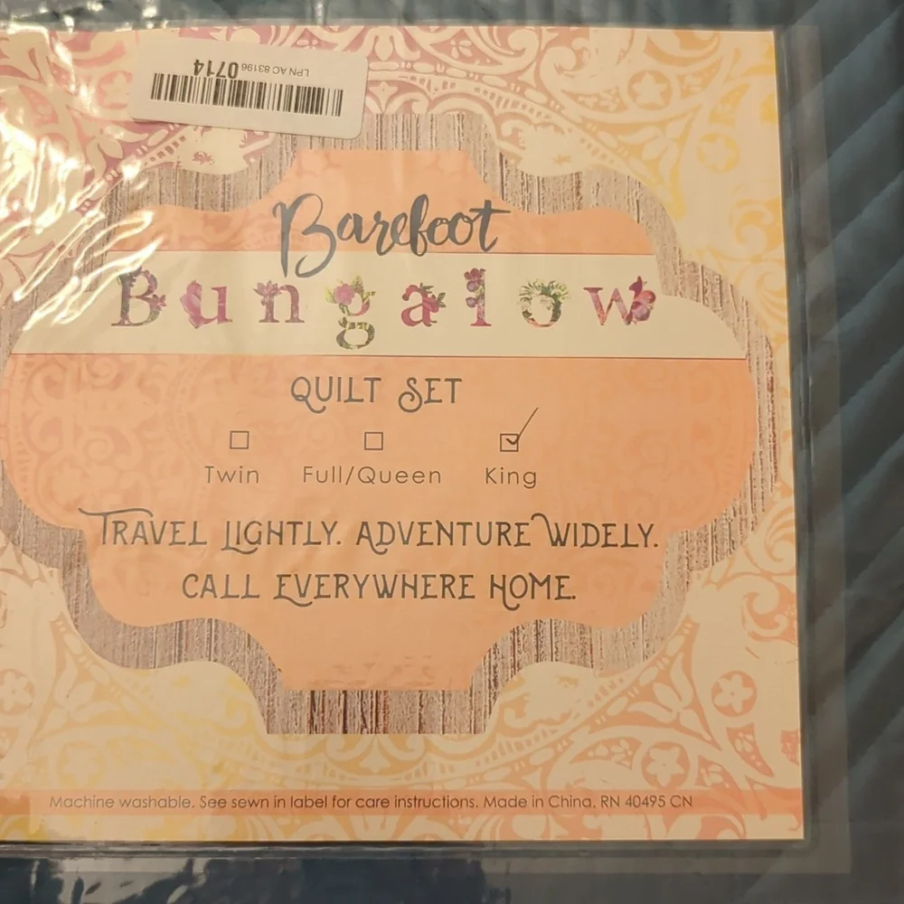 Barefoot Bungalow Riviera Velvet Modern Teal Quilt Set King New